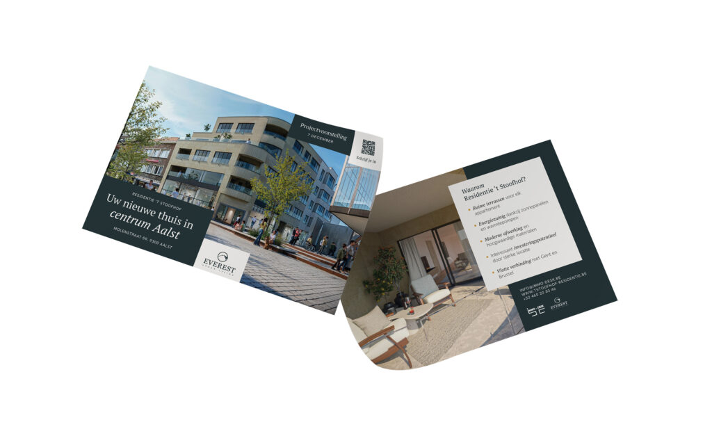 Flyer van een nieuwbouwproject